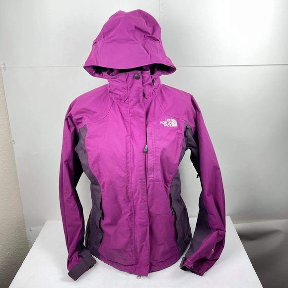 The North Face HyVent Rain Jacket Women's Coat Pink Hooded size M